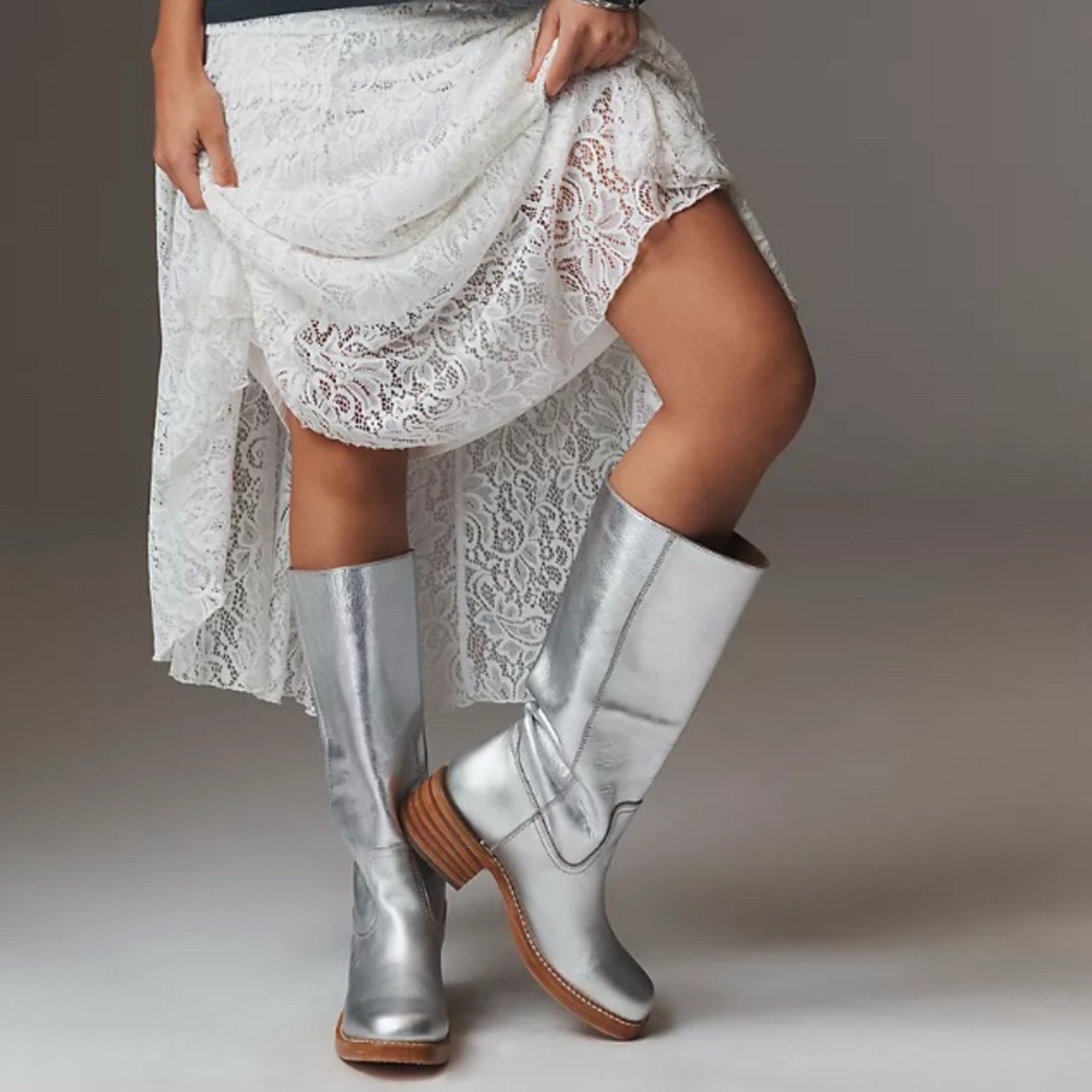 Frye | Campus 14L Silver Boots